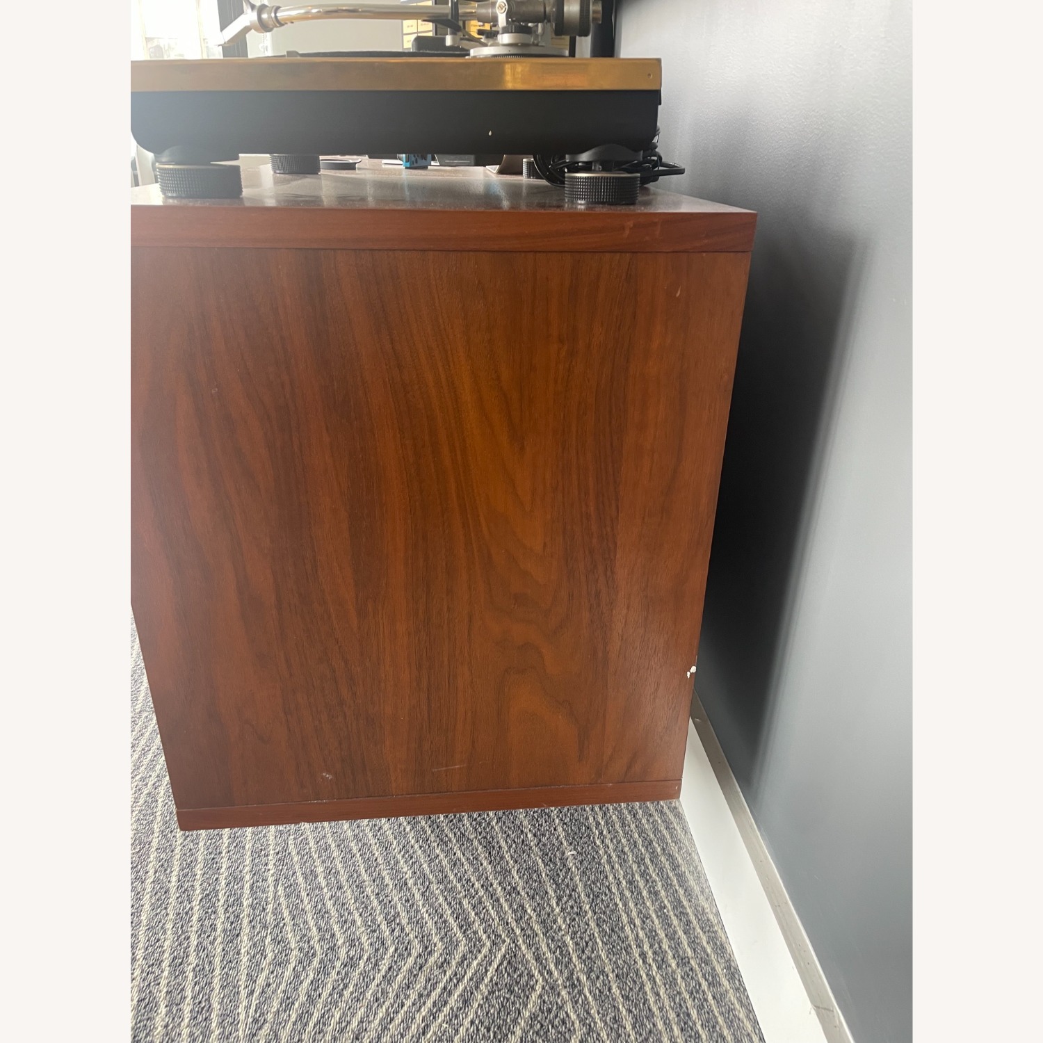 CB2 Walnut Mid Century Media Console Cabinet - image-3