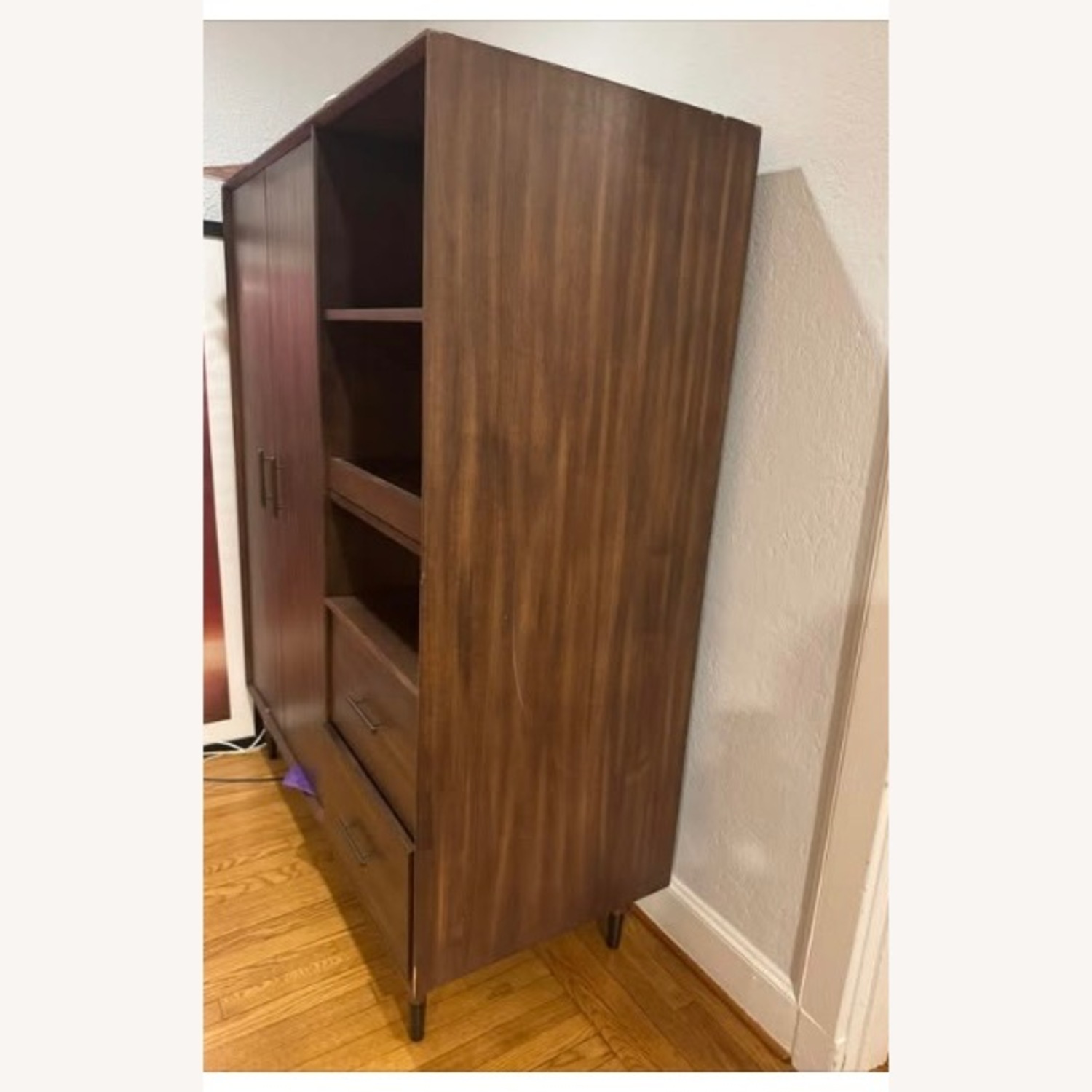 West Elm Mid Century Armoire - Hanging + Shelves - image-2