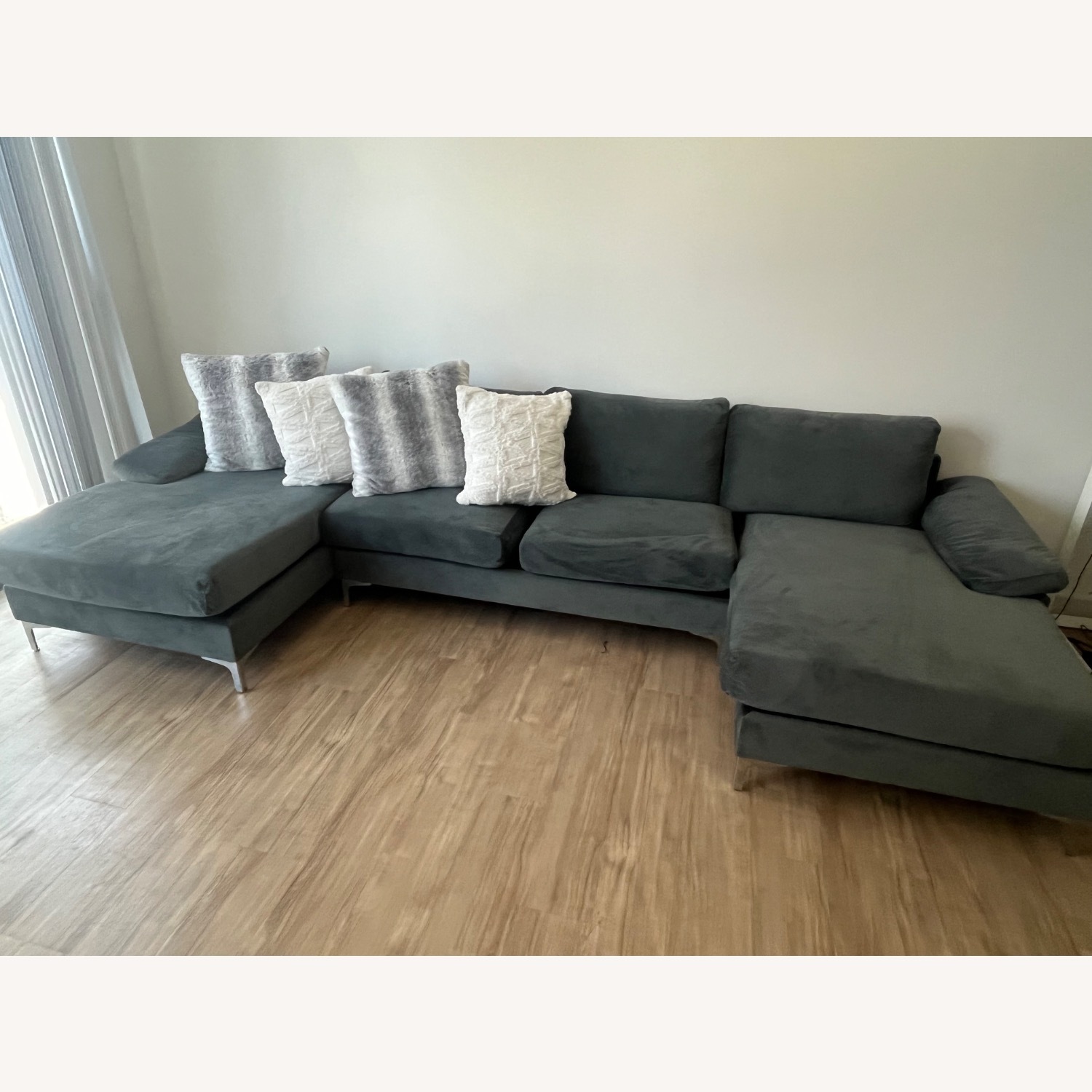 123.62‘’ Oversized Upholstered 6 Seater Modular Sectional Sofa - image-3