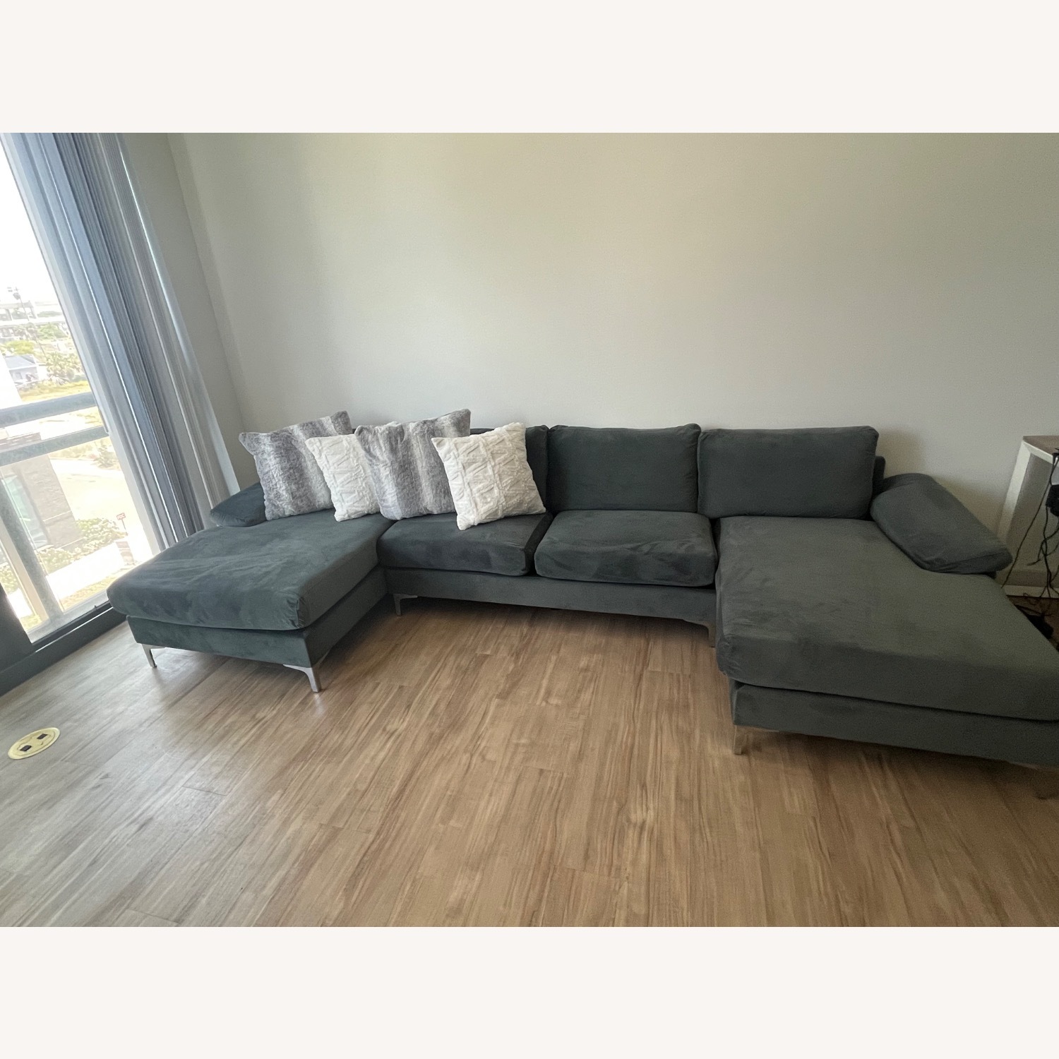 123.62‘’ Oversized Upholstered 6 Seater Modular Sectional Sofa - image-5