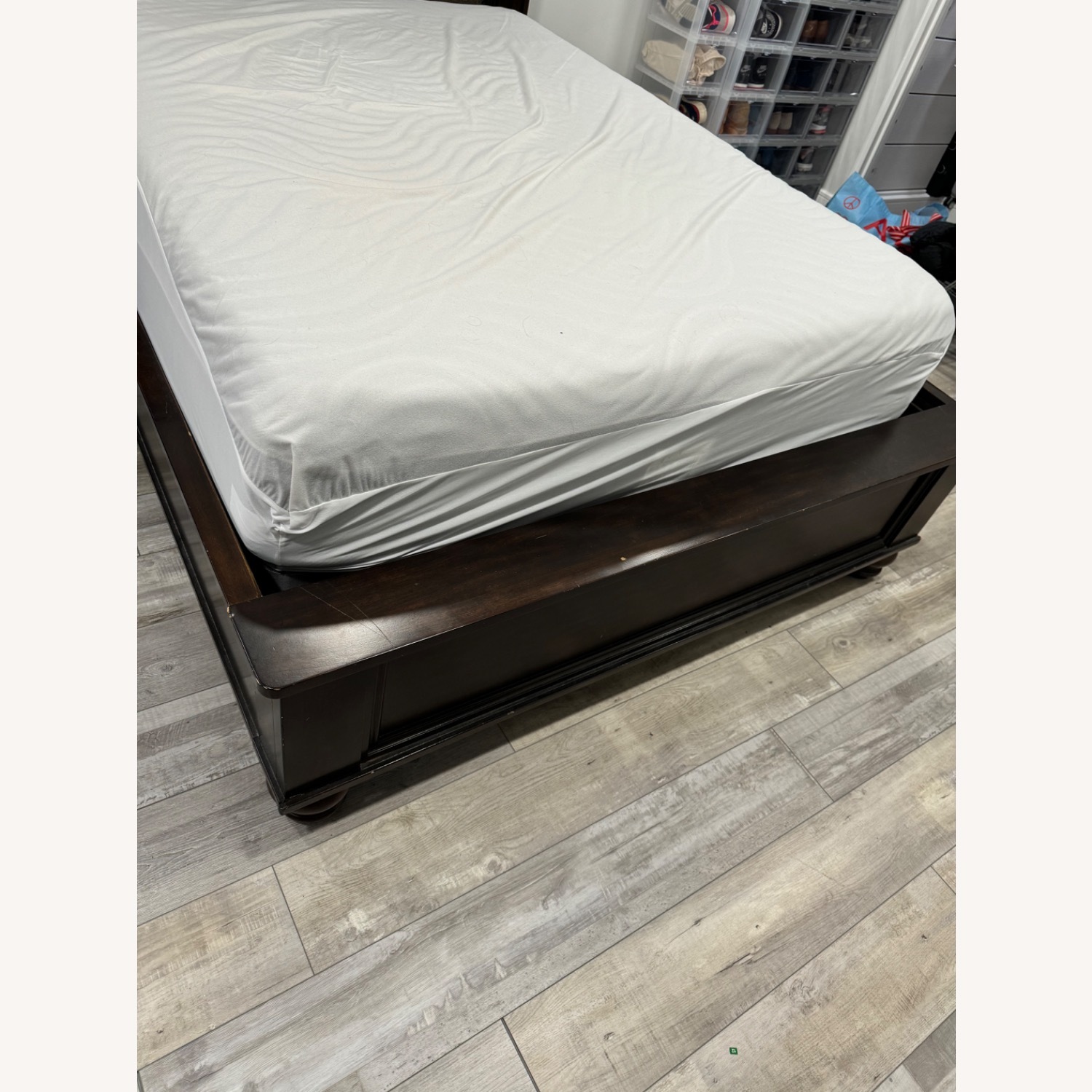 Wooden Upholstered Bed  - image-4