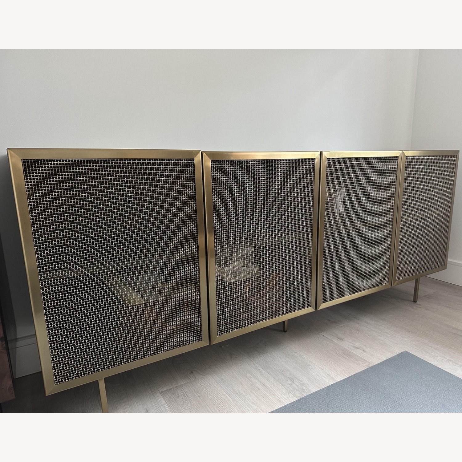 CB2 Trace 71" Brass Wire Mesh Credenza - image-3