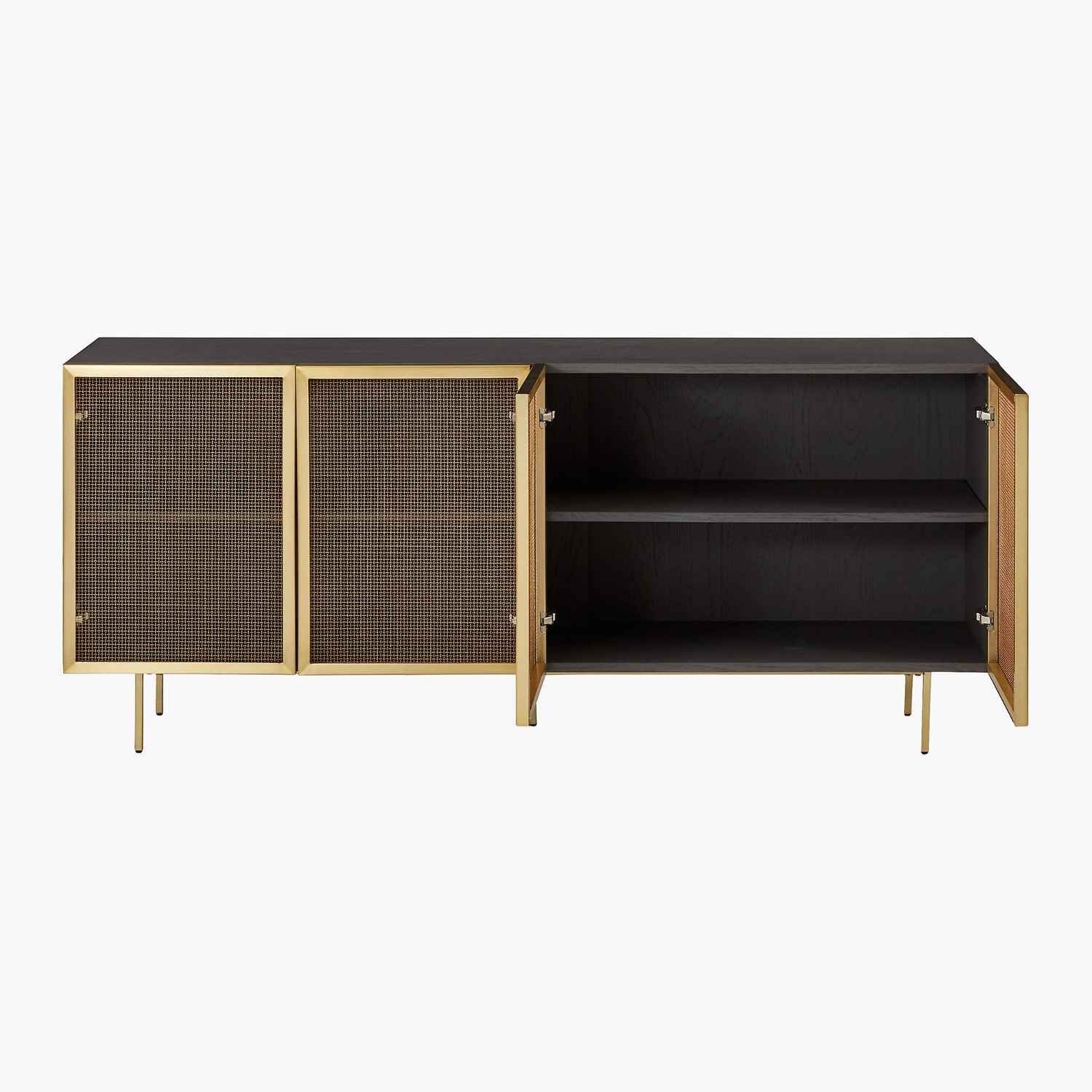 CB2 Trace 71" Brass Wire Mesh Credenza - image-2