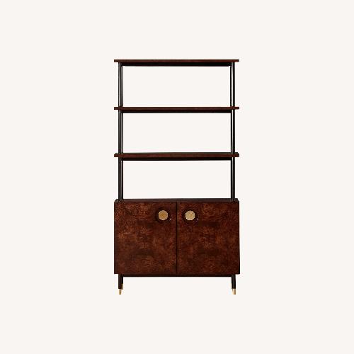 Used CB2 Burl Wood Bookshelf for sale on AptDeco