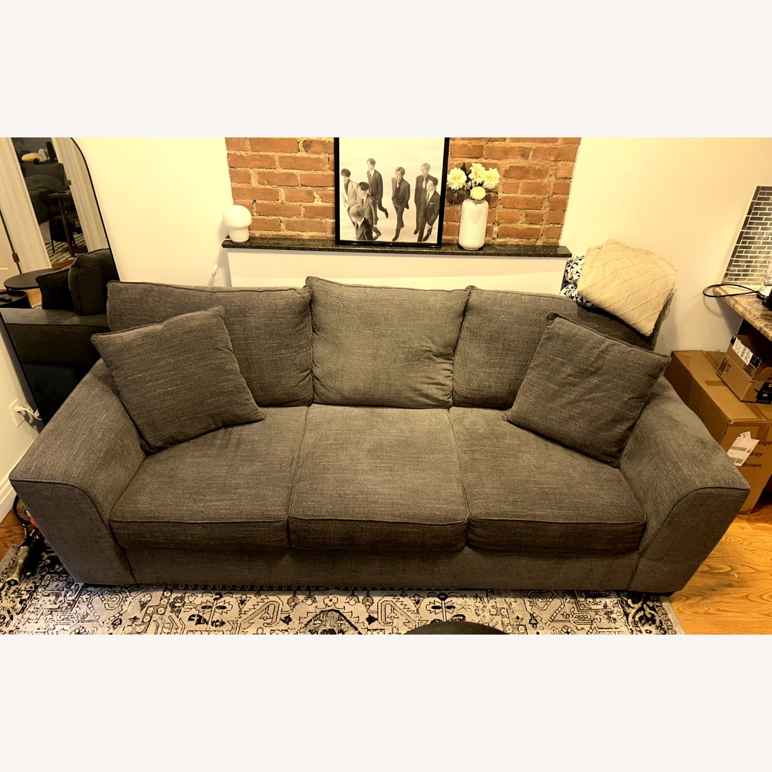 Gardner White Dark Grey Joshua Sleeper Sofa - image-1