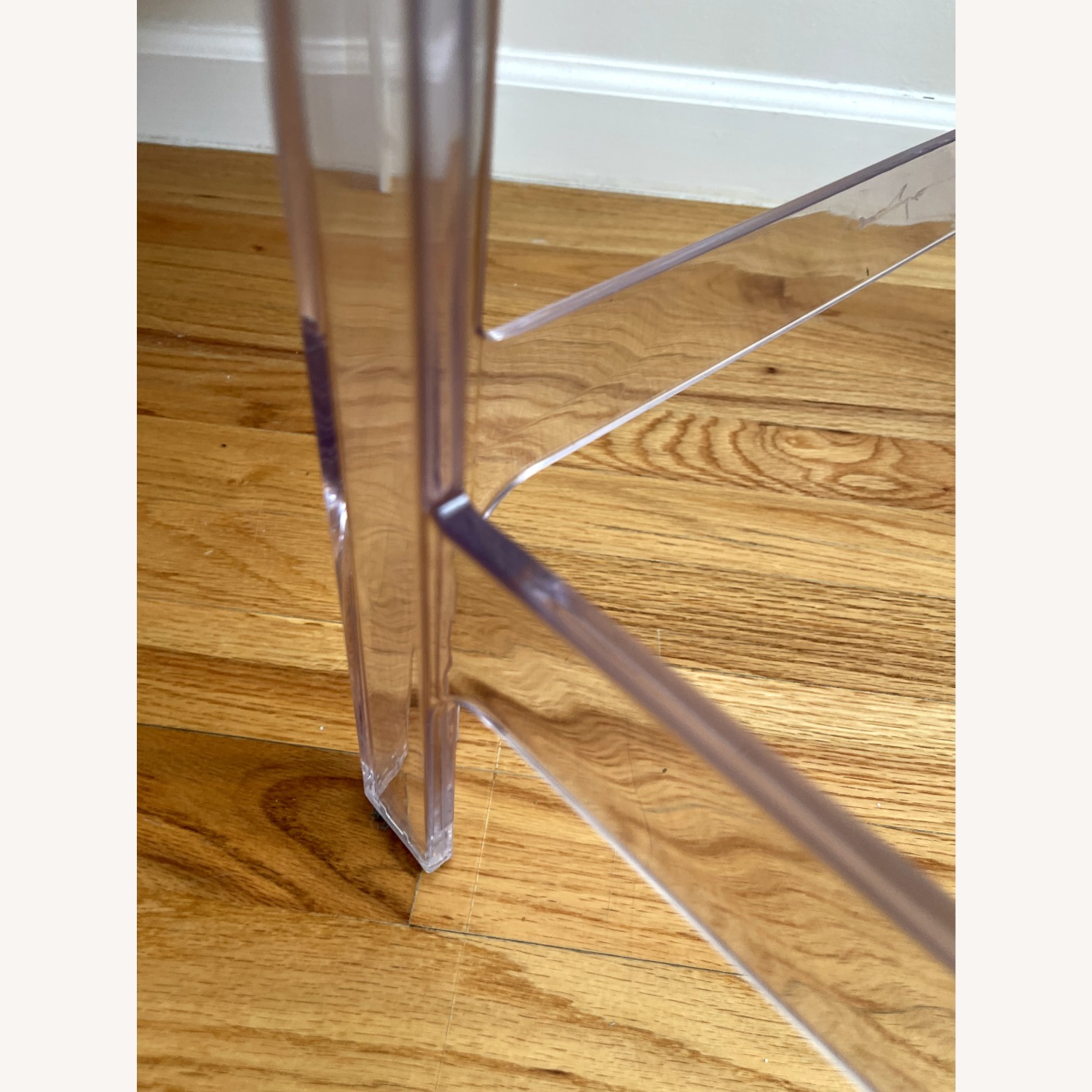 Set of 2 Clear Square Back Counter Height Chairs - image-13