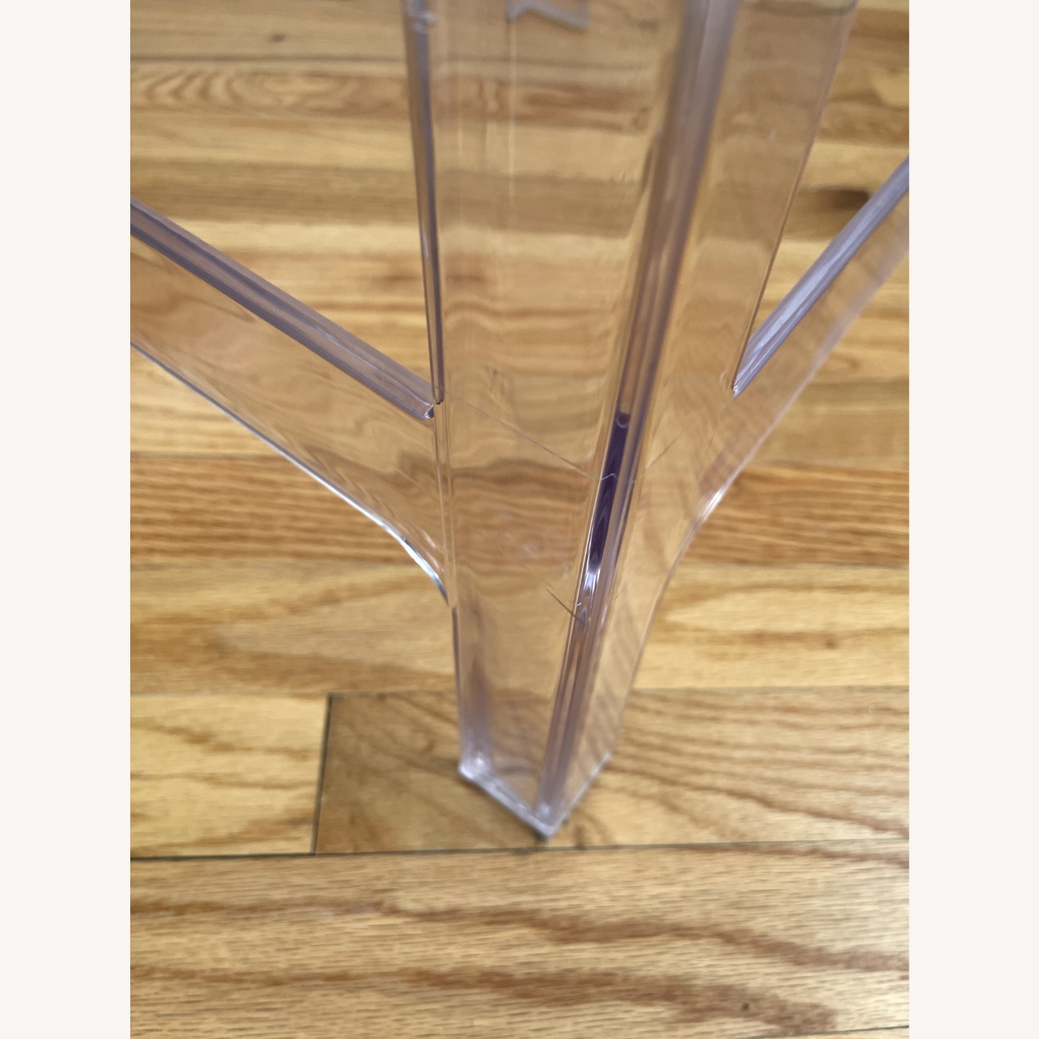 Set of 2 Clear Square Back Counter Height Chairs - image-12
