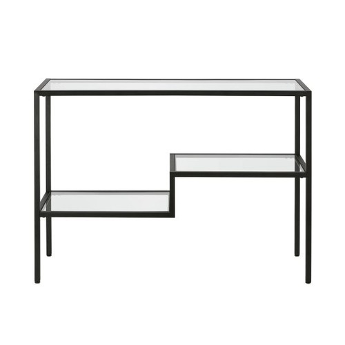 Used Black Metal and Glass 42" Console Table for sale on AptDeco