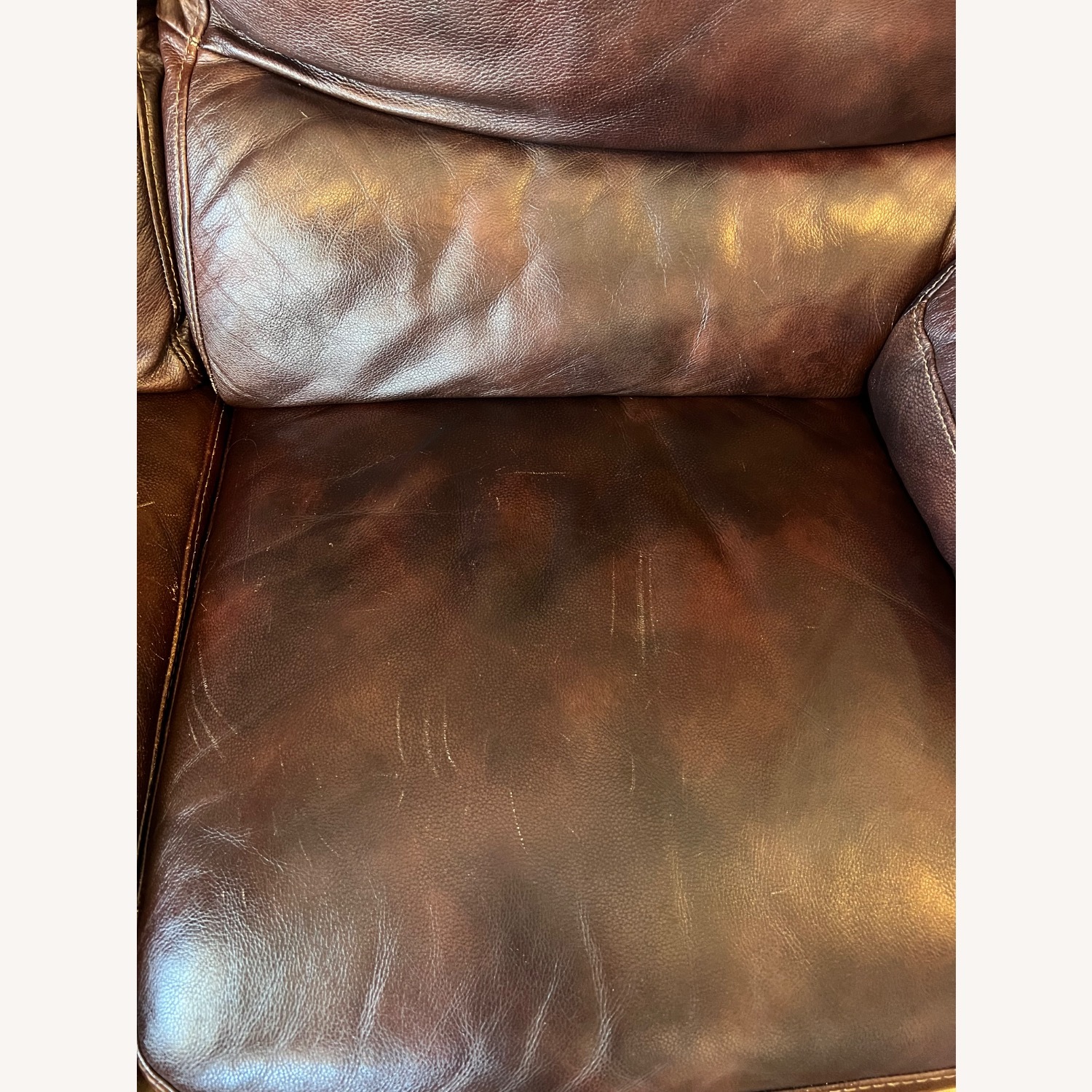 Natuzzi Leather Reclining Couch - image-3