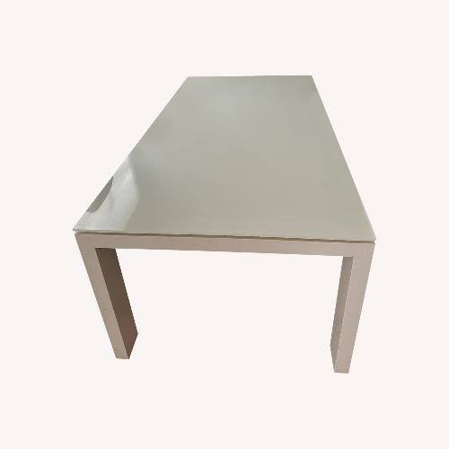 Used Sigma Glass Extendable Dining Table for sale on AptDeco