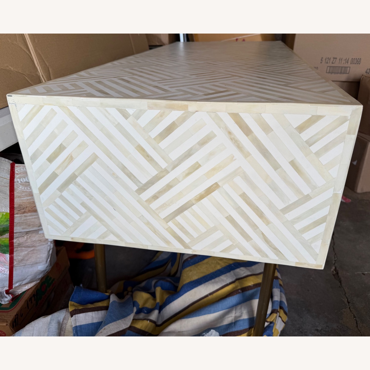 Anthropologie Bone Inlay Desk - image-8
