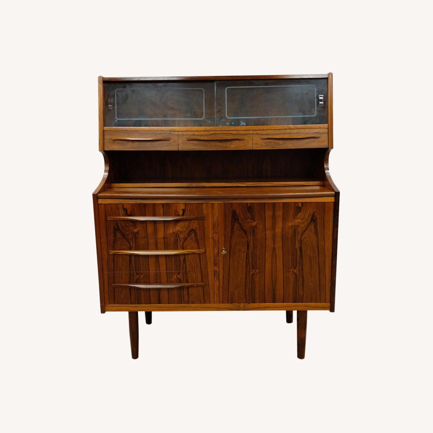 Vintage Danish Modern Rosewood Secretary Desk - image-0