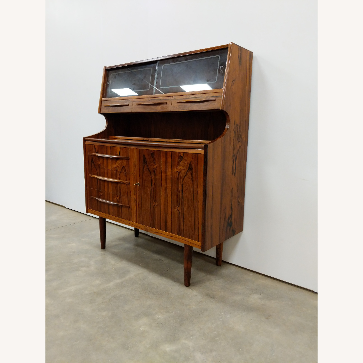 Vintage Danish Modern Rosewood Secretary Desk - image-2