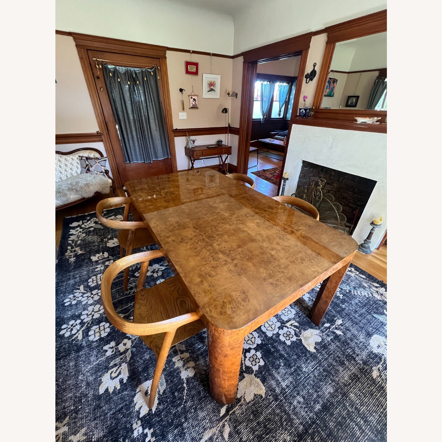 RH Bardot Burl Wood Dining Table in Caramel Oak - image-3