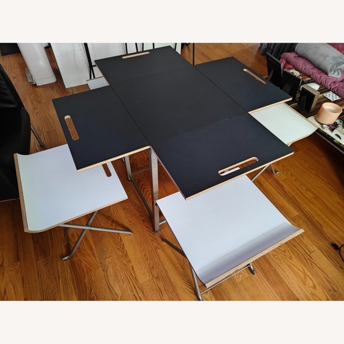 Used USED Modern Compact Dining Table with Chairs for sale on AptDeco