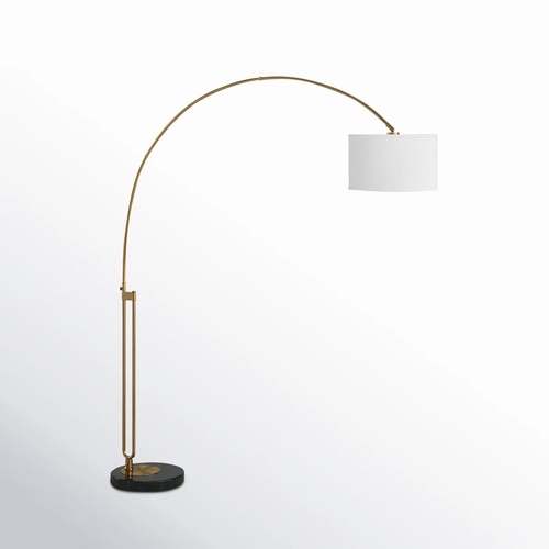Used AllModern Joan 84'' Arched Floor Lamp with Marble Base + Brass Finish for sale on AptDeco