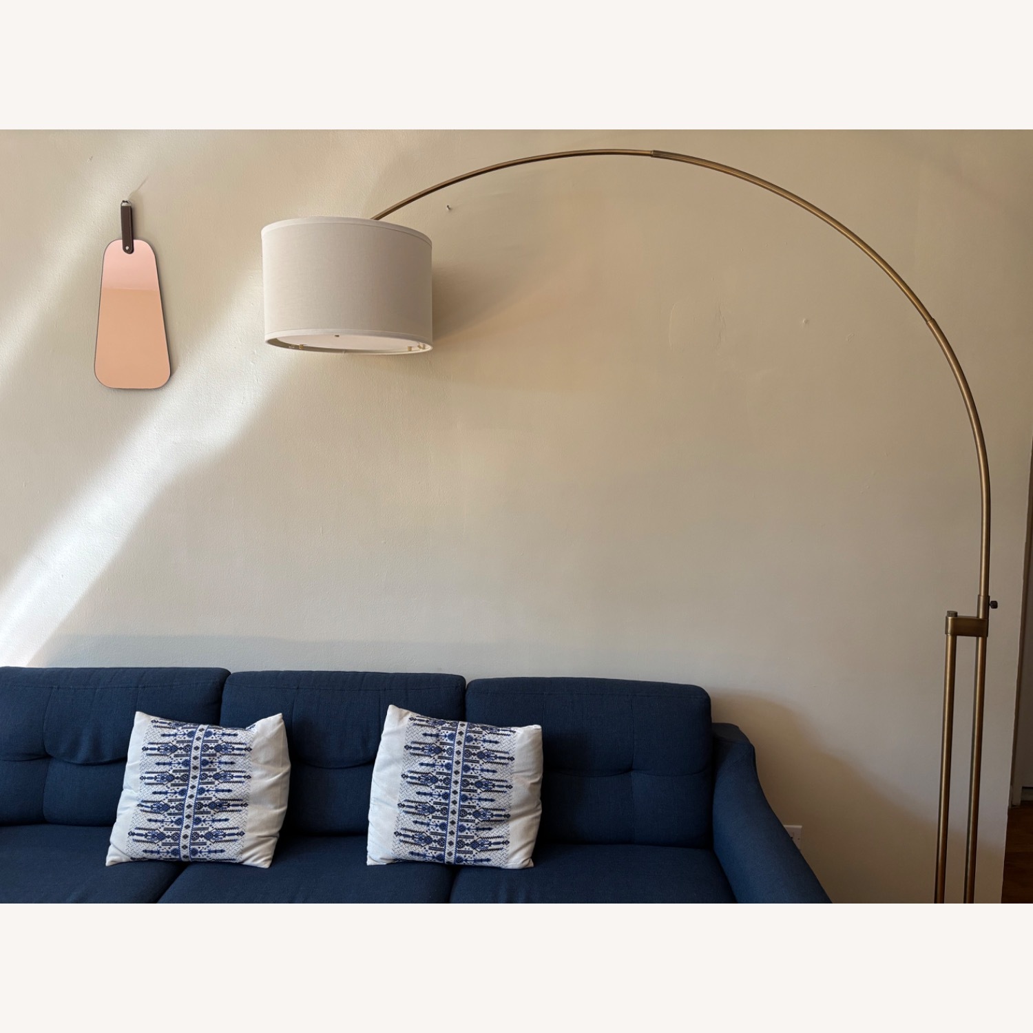 AllModern Joan 84'' Arched Floor Lamp with Marble Base + Brass Finish - image-5