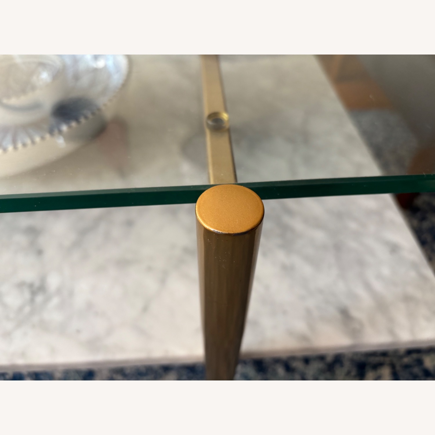 Mid-Century Art Display Marble Coffee Table (46") - image-6