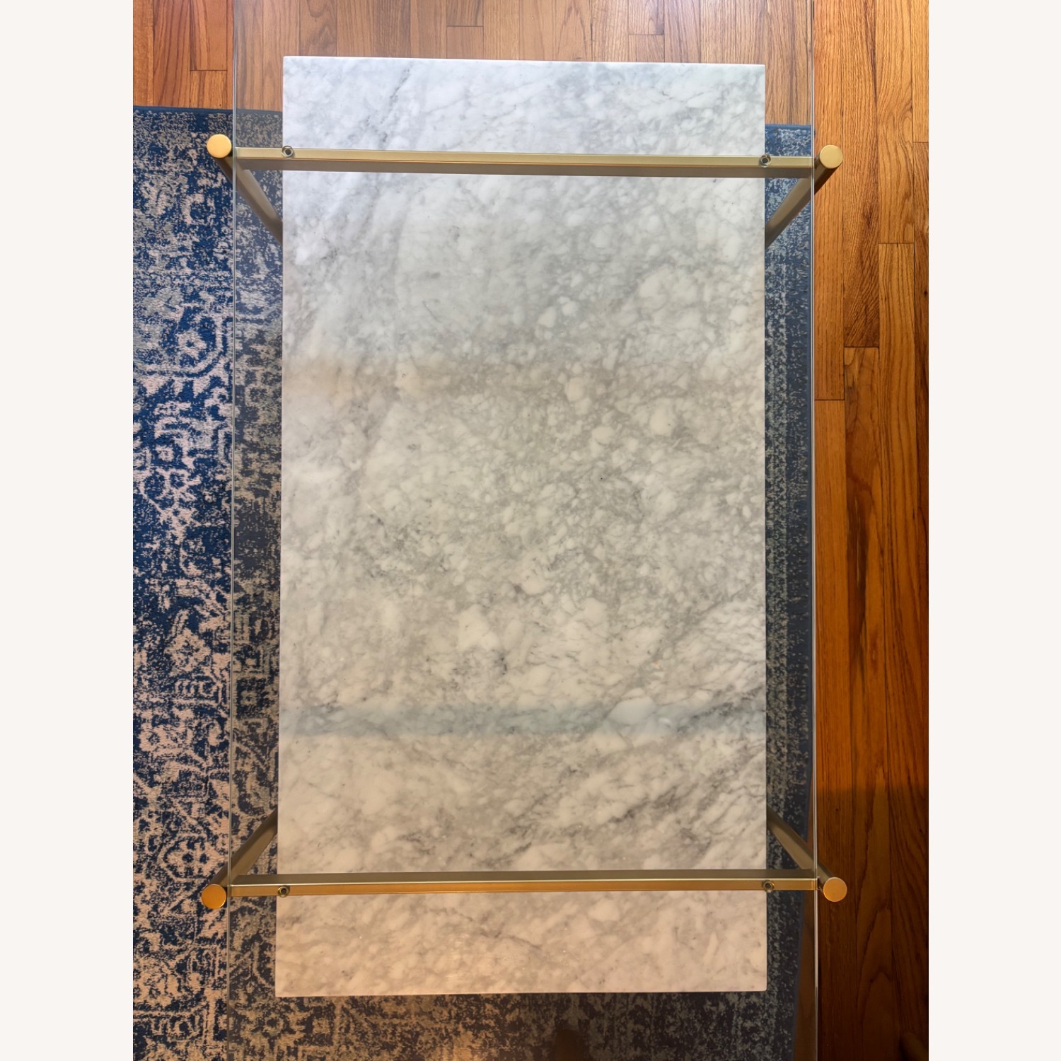 Mid-Century Art Display Marble Coffee Table (46") - image-3