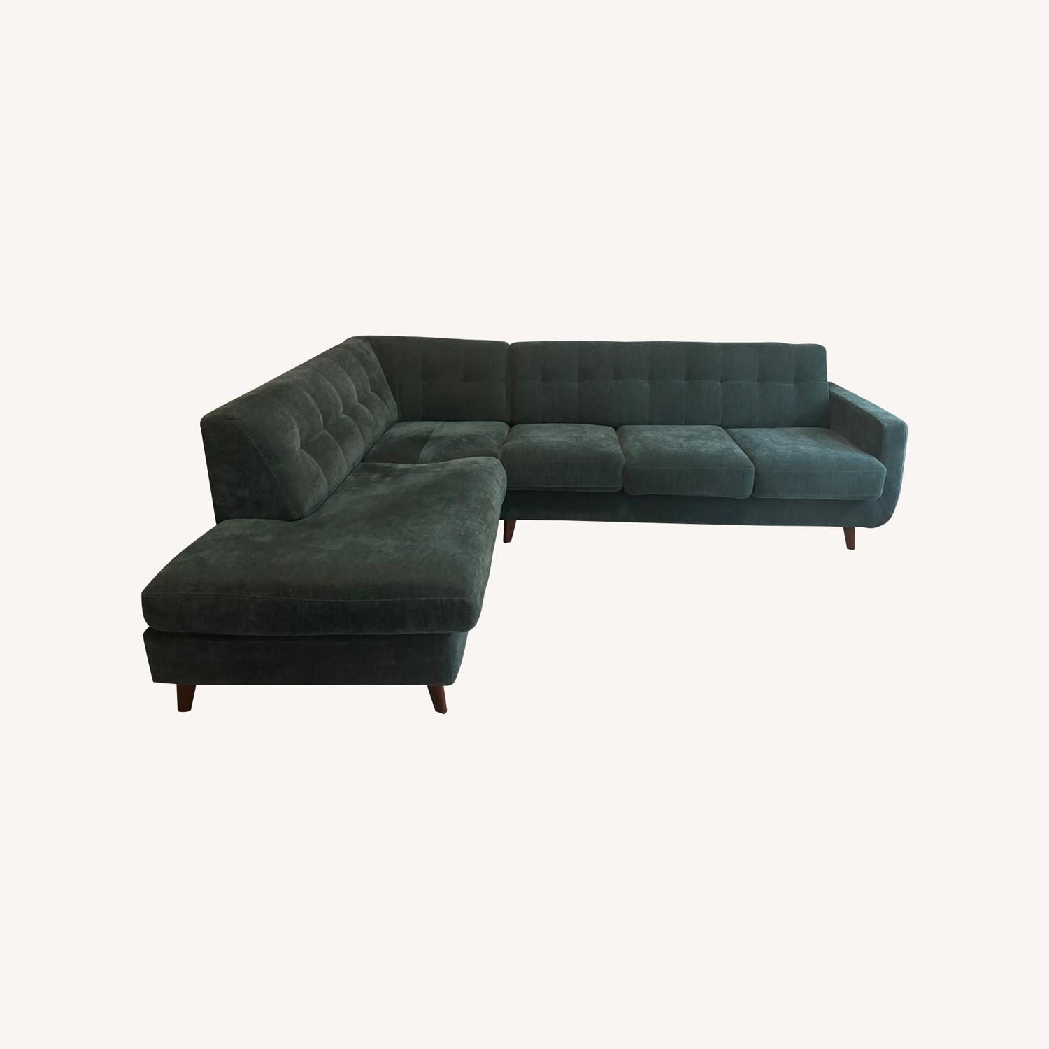 Allie Midnight Green Sectional - image-0