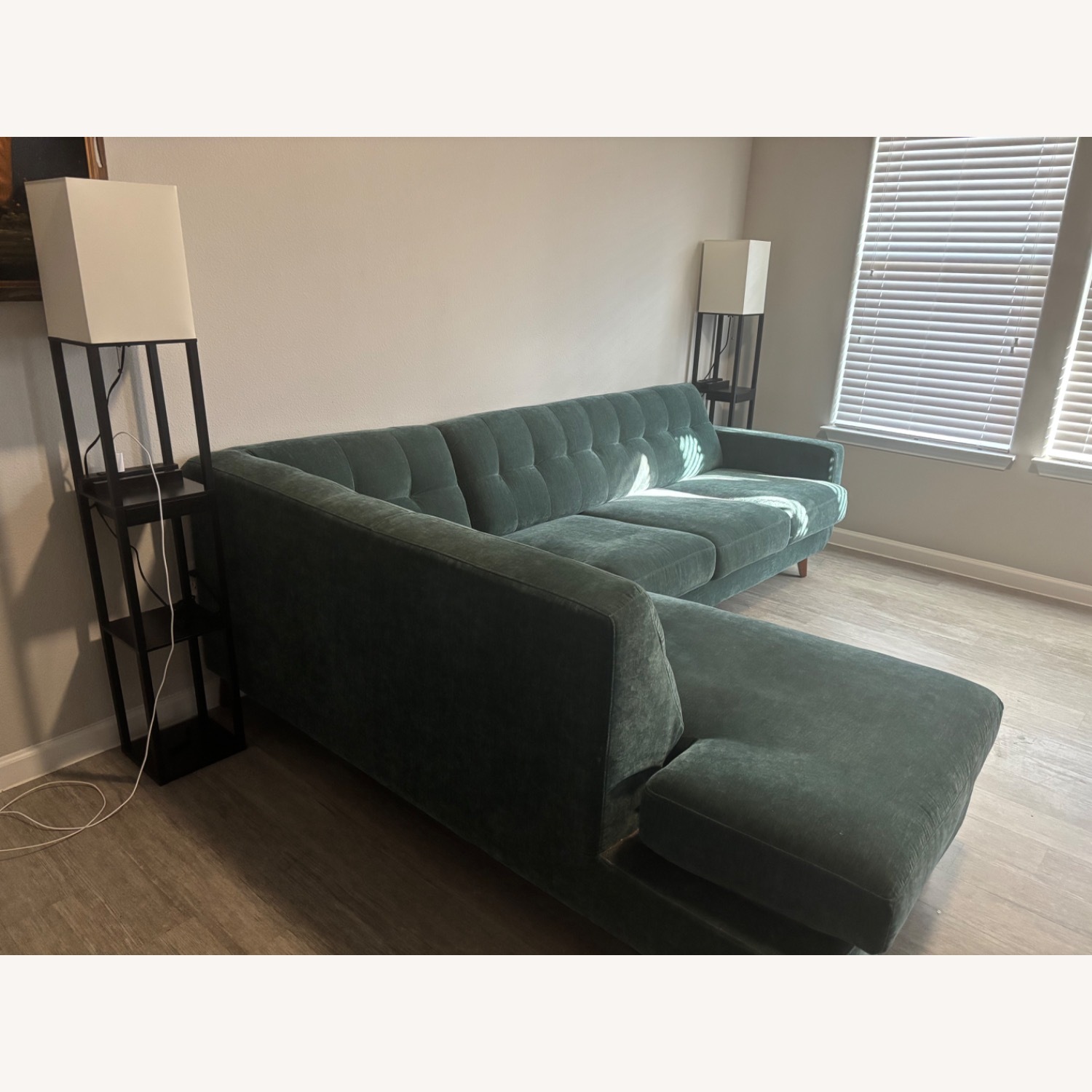 Allie Midnight Green Sectional - image-3
