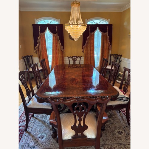 Used Italian Chippendale Mahogany 11 Piece Dining Set for sale on AptDeco