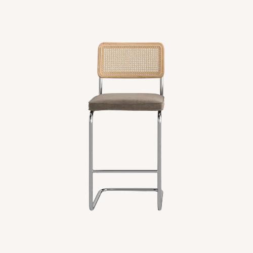 Used Walsh Velvet Bar & Counter Stool (Set of 2) for sale on AptDeco
