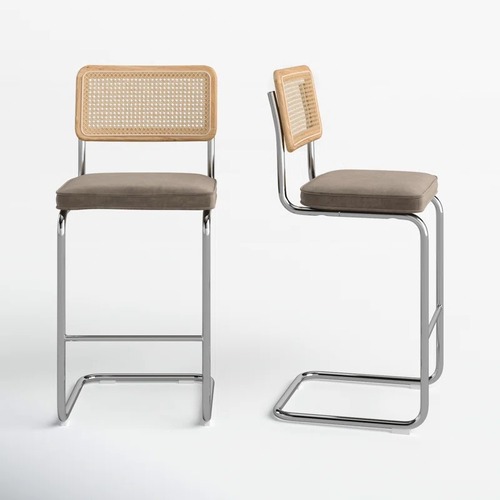 Used Walsh Velvet Bar & Counter Stool (Set of 2) for sale on AptDeco