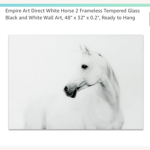 Used White Horse Wall Art  for sale on AptDeco
