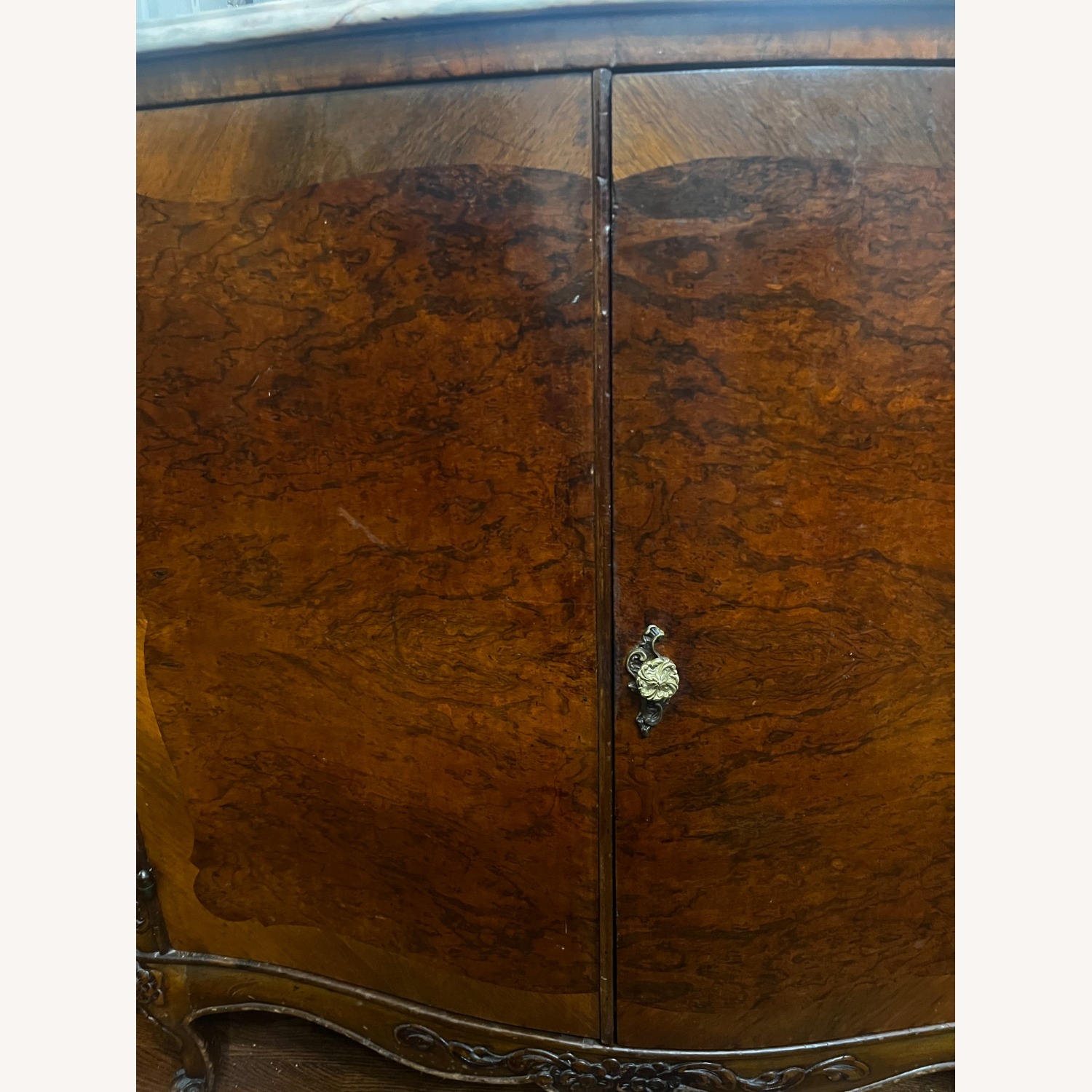 Antique Buffet/Server With Marble Top - image-5