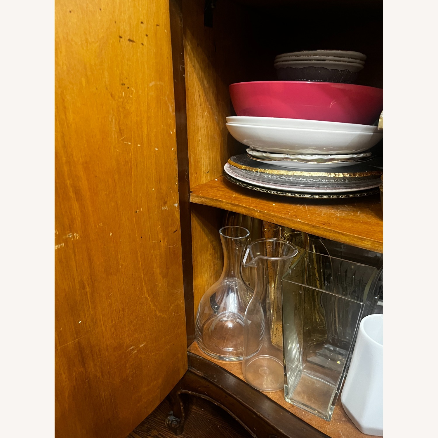 Antique Buffet/Server With Marble Top - image-6