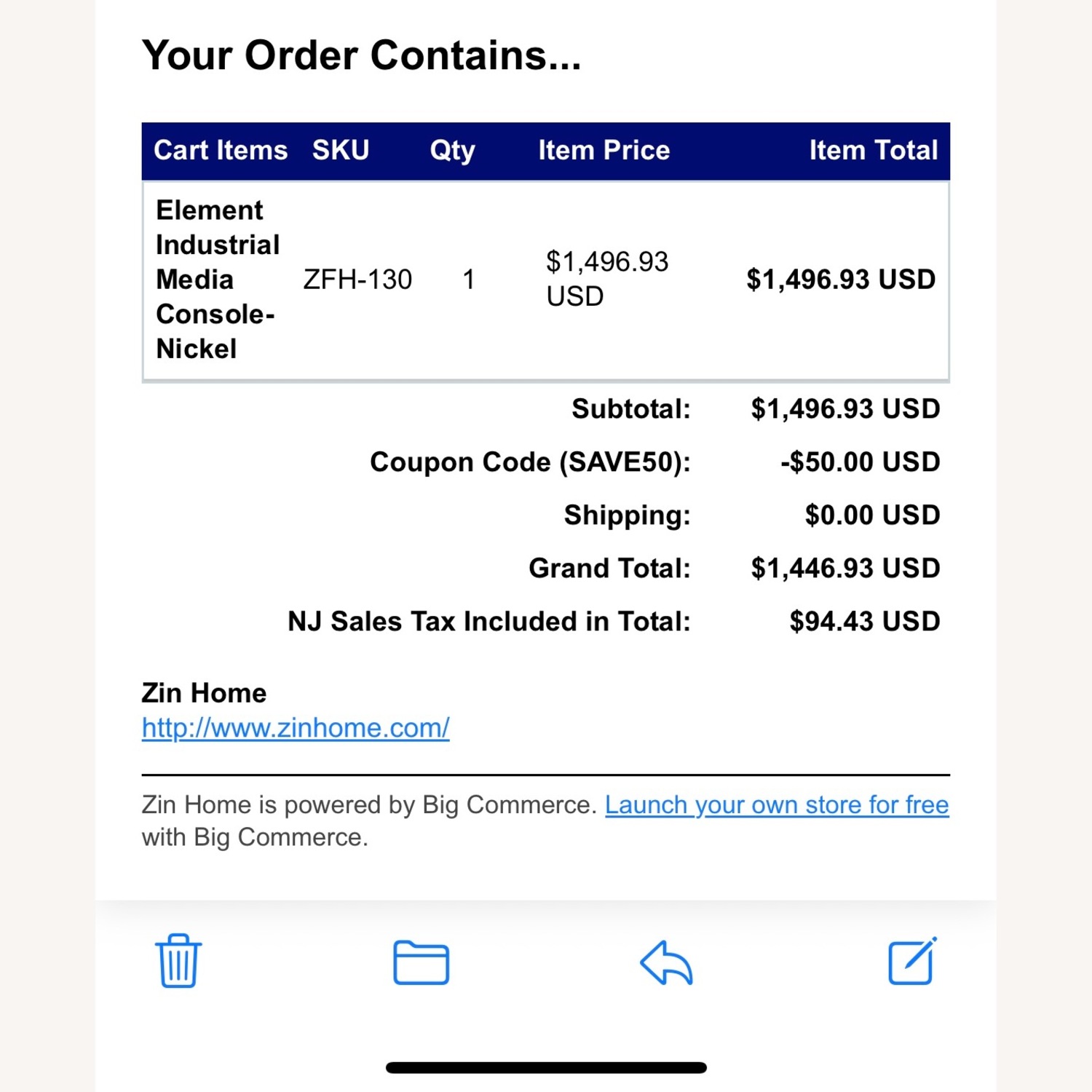 Zin Home Industrial Media Console - image-5