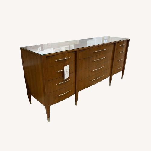 Used Sligh Furniture MCM Glass-Top 12-Drawer Dresser for sale on AptDeco