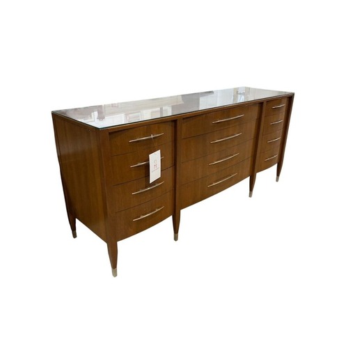 Used Sligh Furniture MCM Glass-Top 12-Drawer Dresser for sale on AptDeco