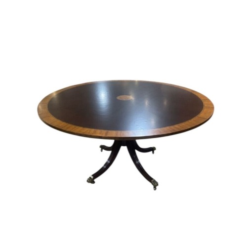Used Fine Georgian Style Wood Inlay Dining Table for sale on AptDeco