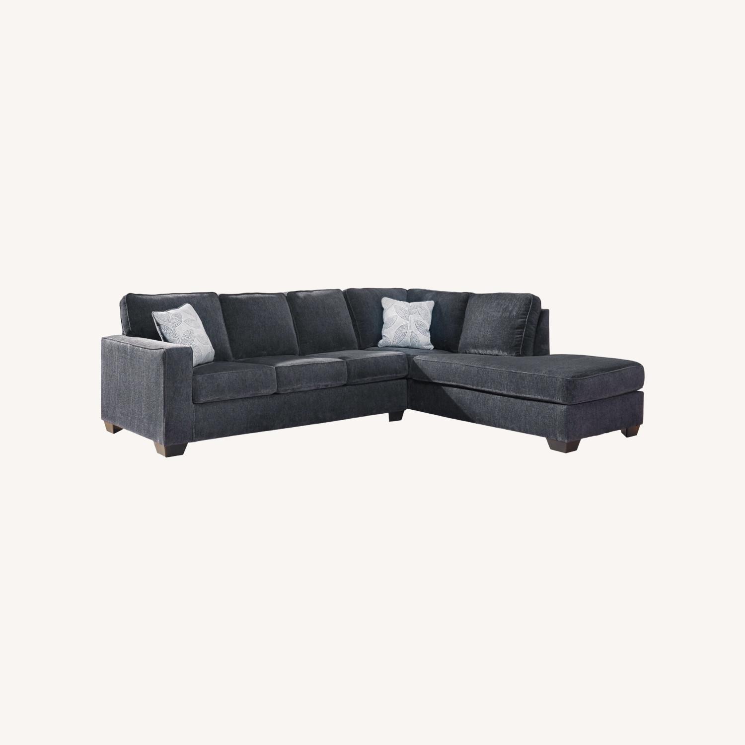 Sectional Sleeper Sofa with Chaise – Slate Gray - image-0