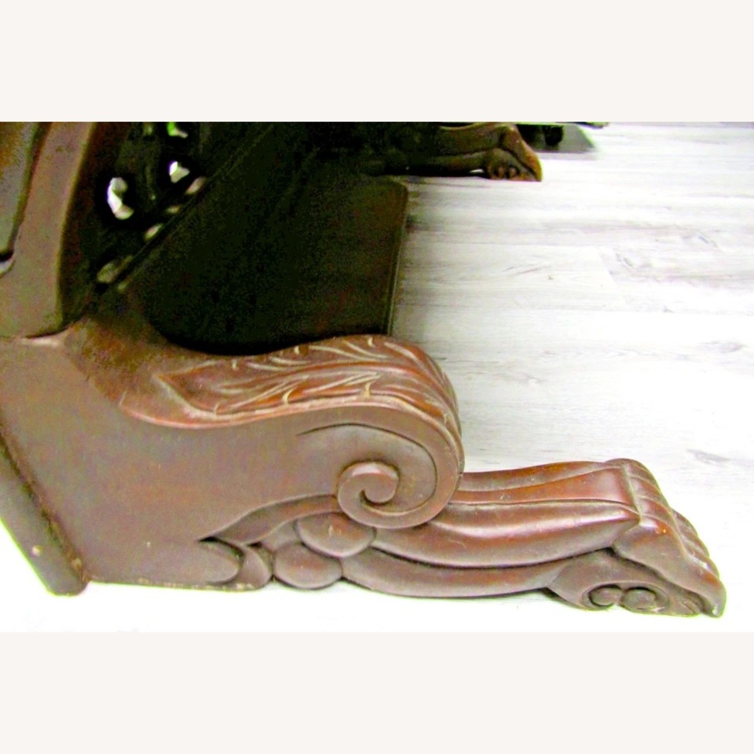 Antique French Style Hardwood Console Table - image-7