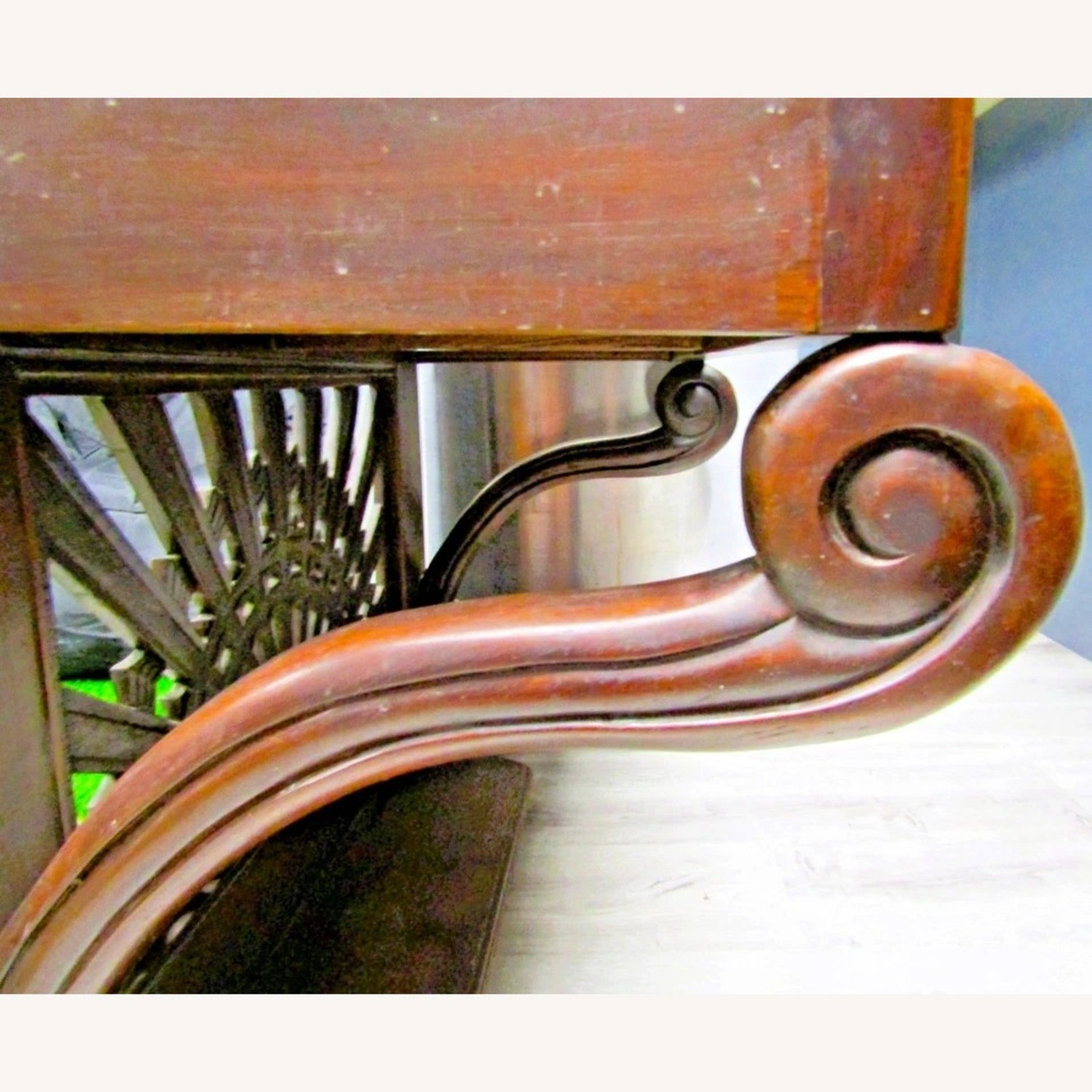 Antique French Style Hardwood Console Table - image-8