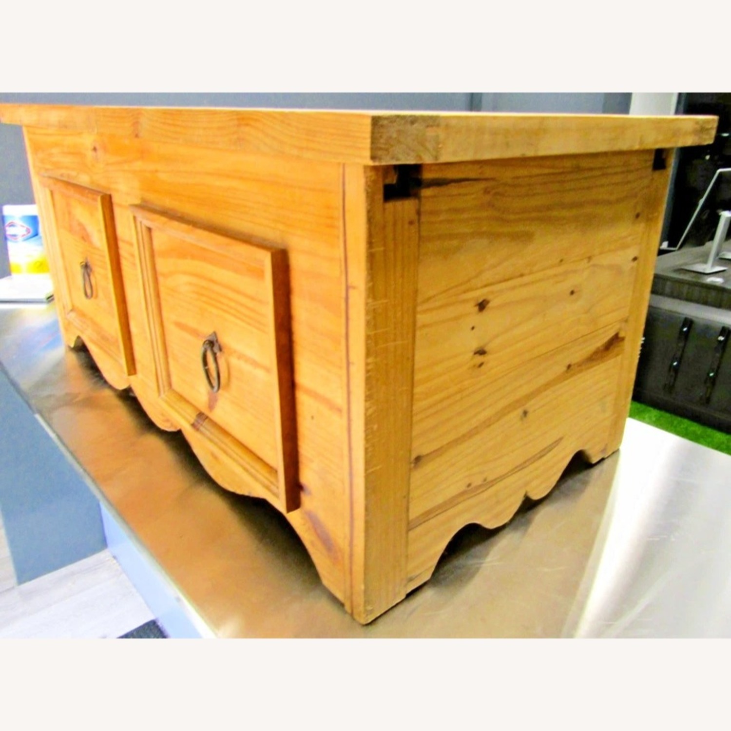 Mexican Segusino Pine Coffee Table Sliding Top - image-7