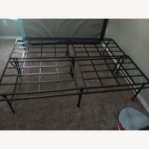 Used Metallic Bed Frame for sale on AptDeco