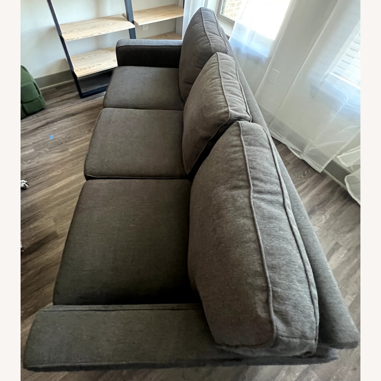 Mathers Slate Grey Fabric Queen Sleeper Sofa Bed - image-5