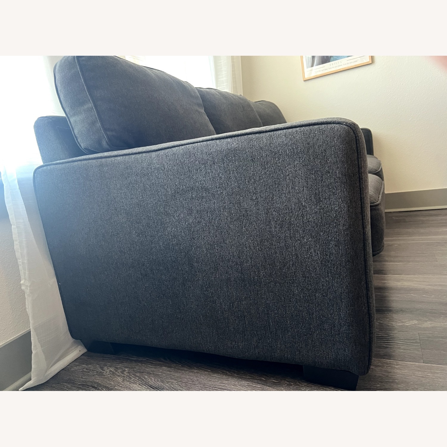 Mathers Slate Grey Fabric Queen Sleeper Sofa Bed - image-2