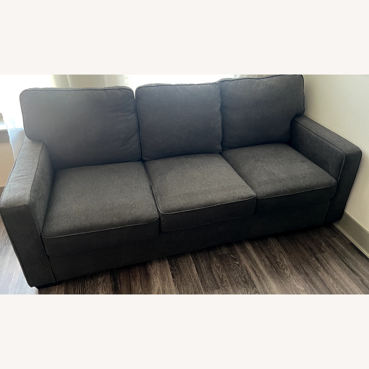 Mathers Slate Grey Fabric Queen Sleeper Sofa Bed - image-1