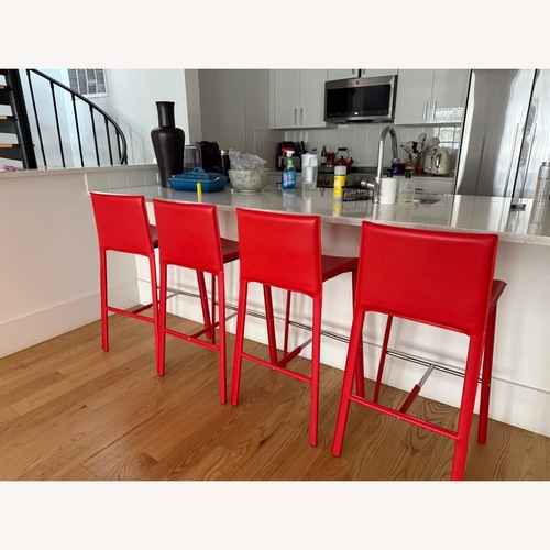 Used Safavieh Janet Bar Stool-Red (Set of 4) for sale on AptDeco