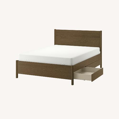 手渡しIKEA ダブルベッド　140x200 FJELLSEフィエッルセ IKEA Fjellse Full Size Bed Frame - AptDeco