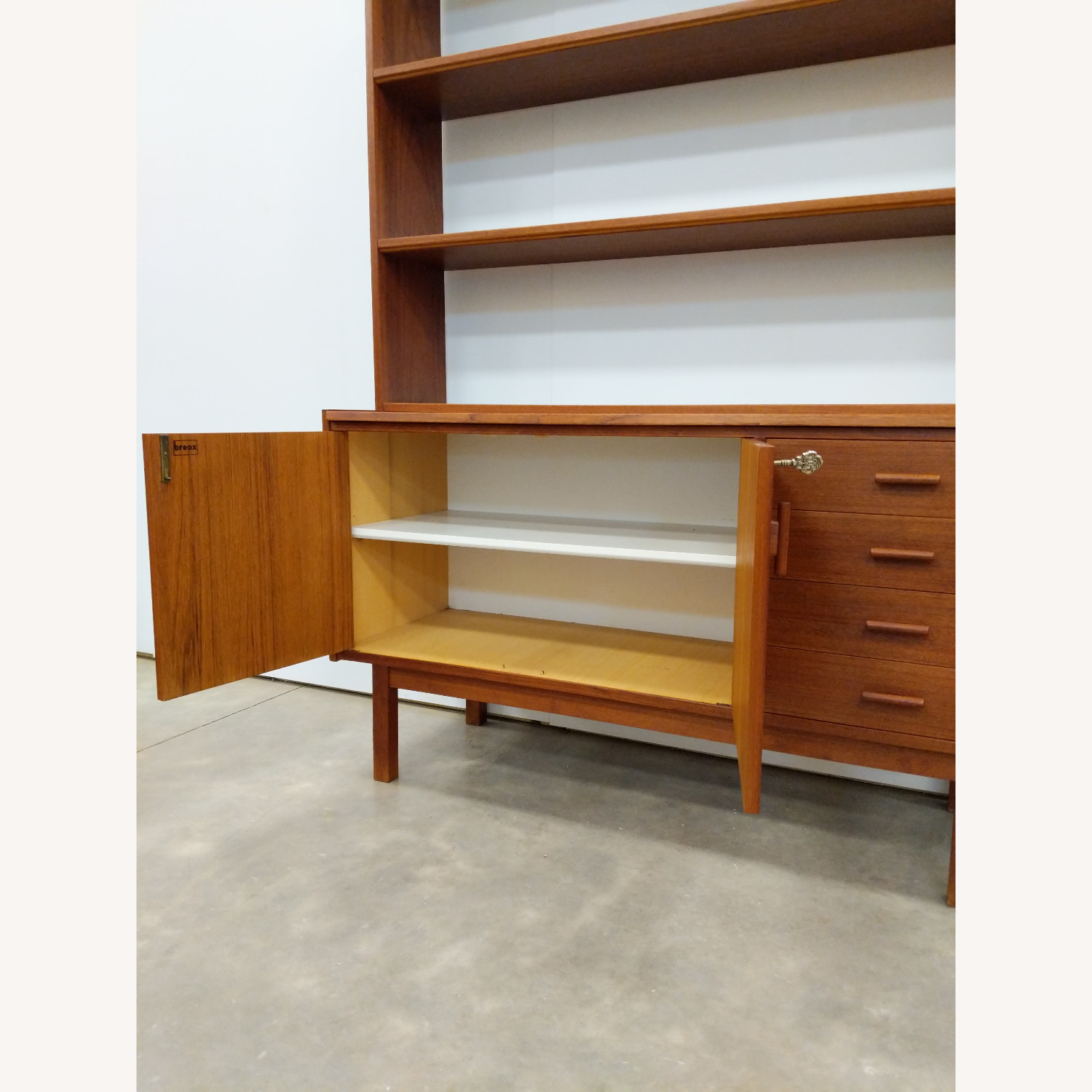 Vintage Swedish MCM Teak Sideboard Secretary Desk - image-4