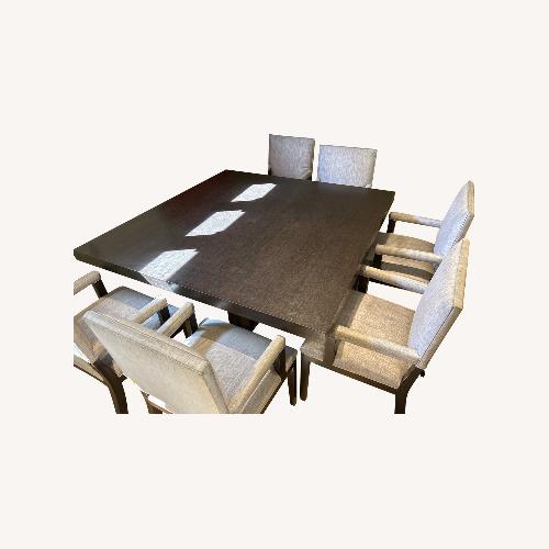 Used Kreiss Sutton Square Dining Table with 8 Chairs for sale on AptDeco
