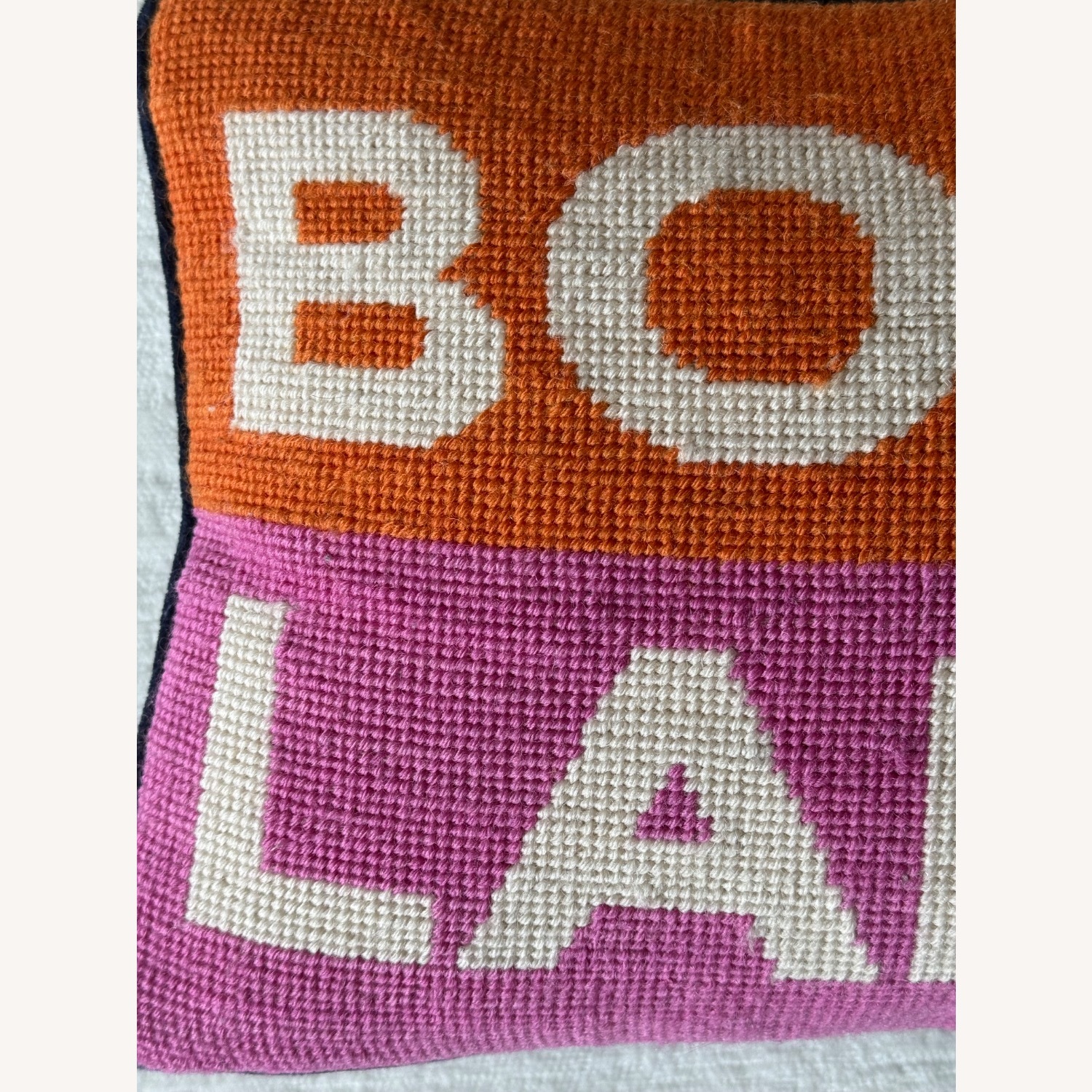 Jonathan Adler Boss Lady Needlepoint Cushion - image-3