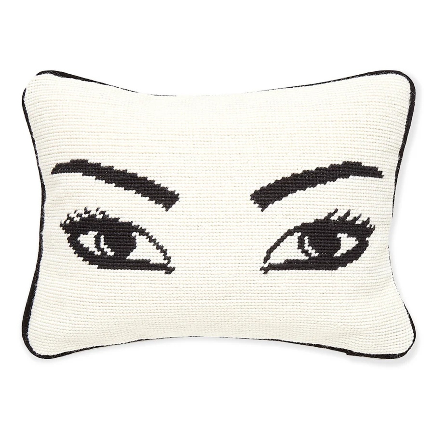 Jonathan Adler Eyes Needlepoint Throw Pillow - image-5