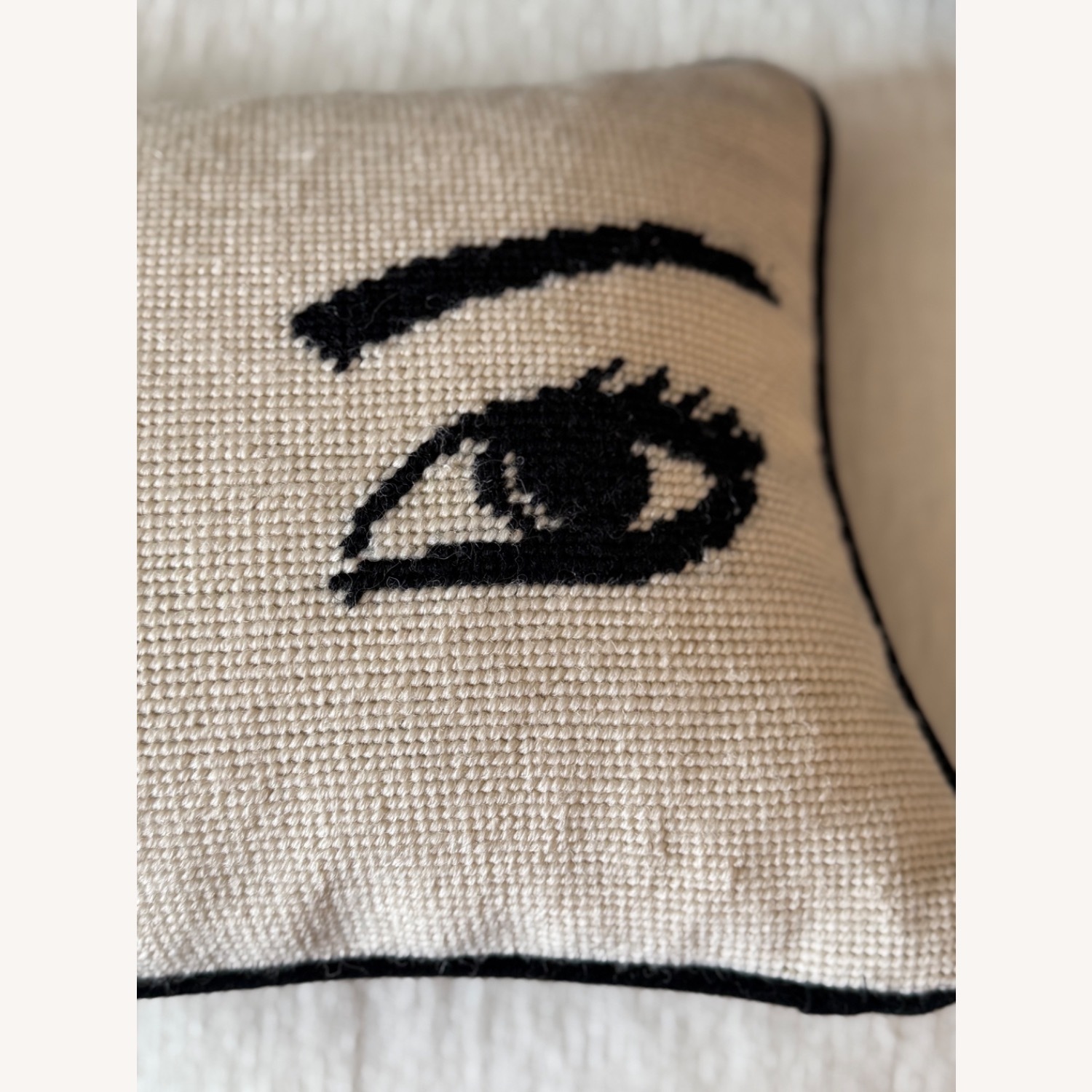 Jonathan Adler Eyes Needlepoint Throw Pillow - image-4